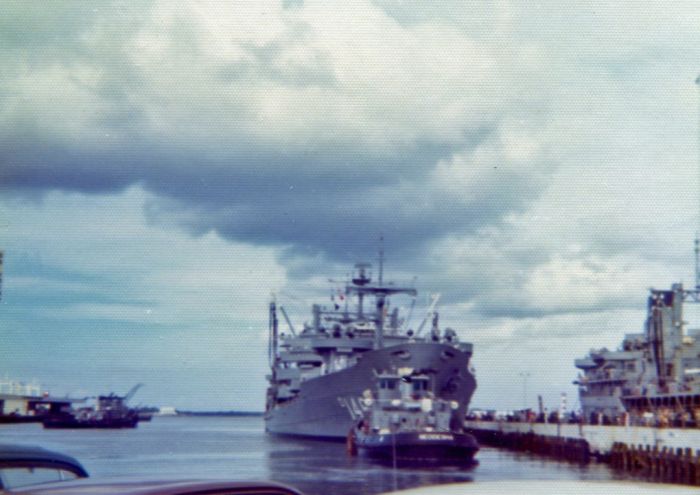 Departing USS Kawishiwi (AO-146) - Captain John L. Nicholson